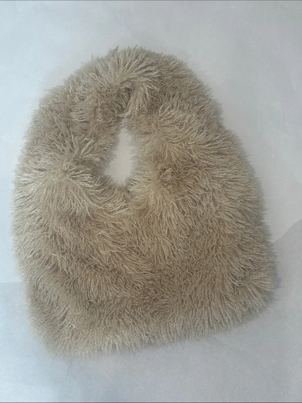 Dolls Kill Beige Faux Fur Cozy Teddy Soft Shoulder Bag tan cream new w/out tags